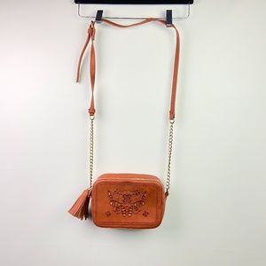 Orange Crossbody Cutout Detail Purse